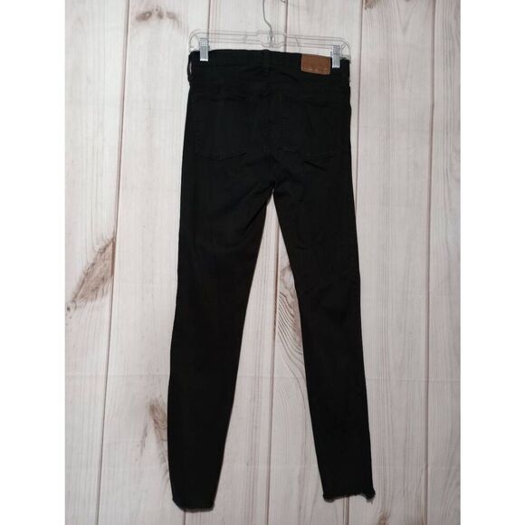 Madewell Jeans Ladies 27 High Rise Skinny Black Raw Hem‎ - Picture 2 of 9